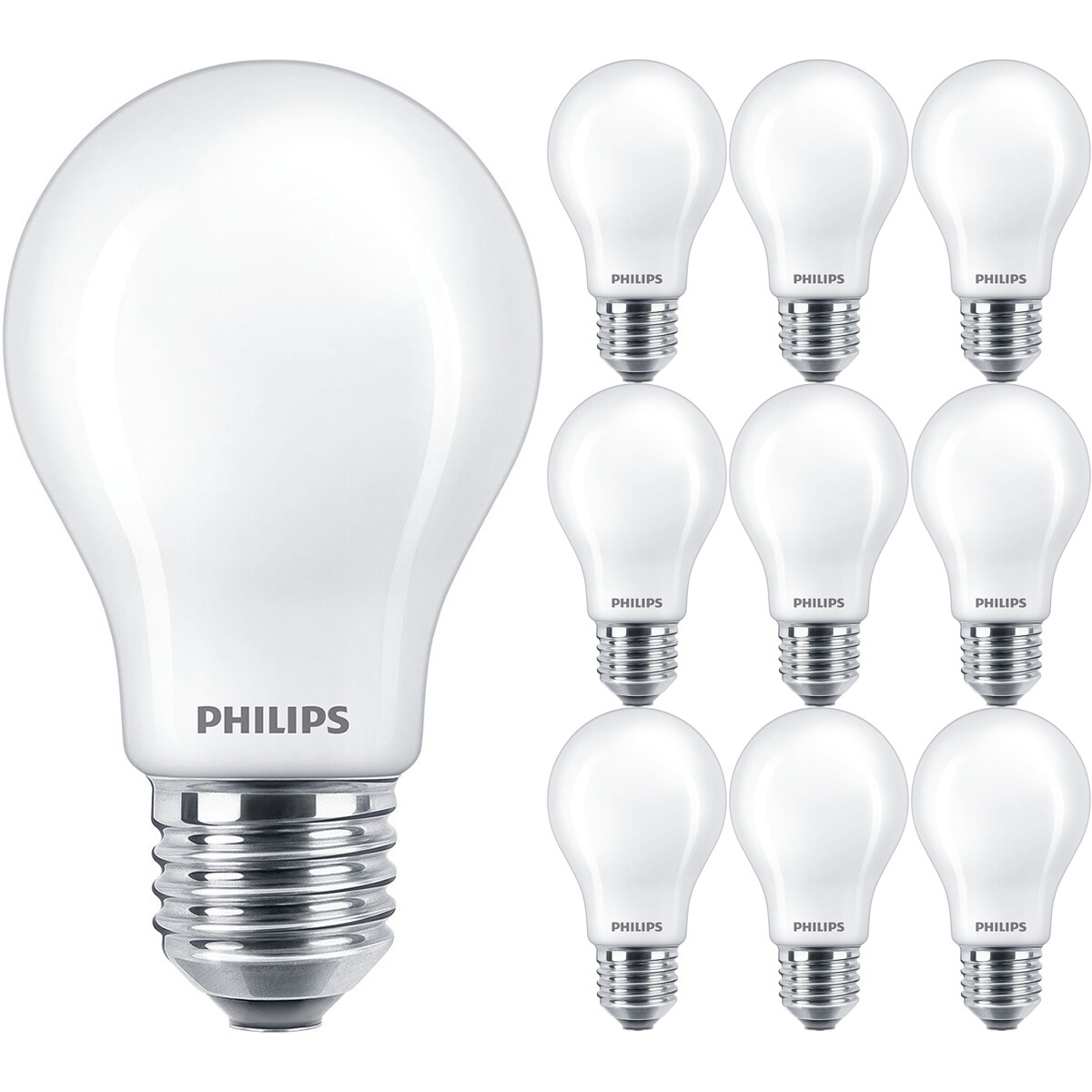 PHILIPS LED Lamp E27 10 Pack MASTER Value LEDbulb E27 Peer Mat 3.4W 470lm 827 Zeer Warm Wit 2700K Be