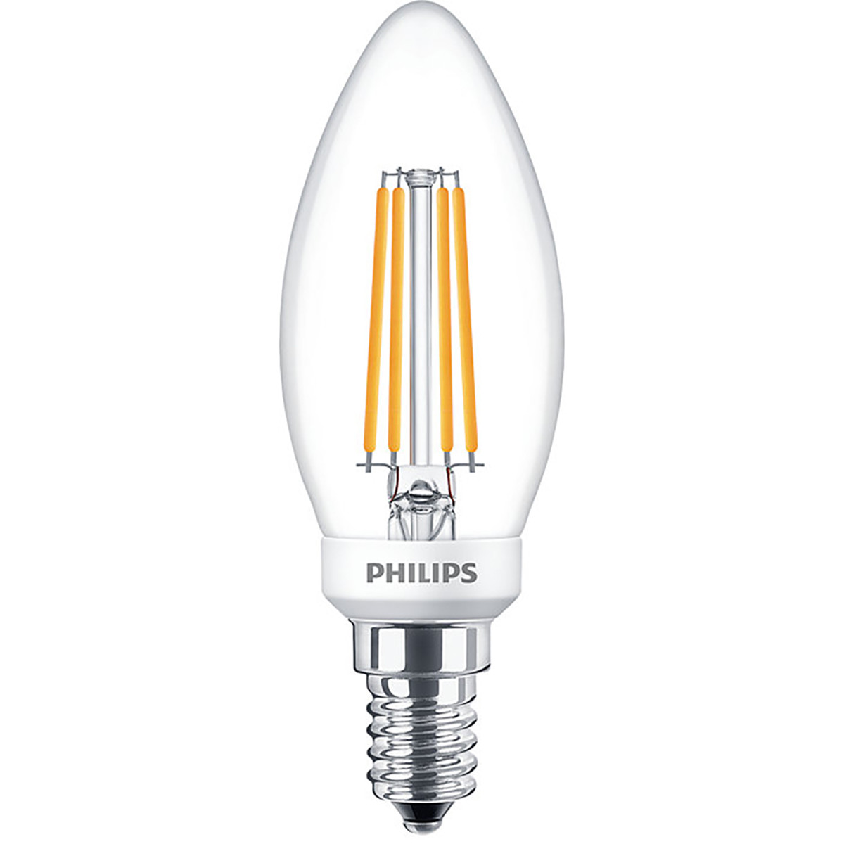 PHILIPS - LED Lamp Filament - Classic LEDCandle 827 B35 CL - E14 Fitting - Dimbaar - 5W - Warm Wit 2
