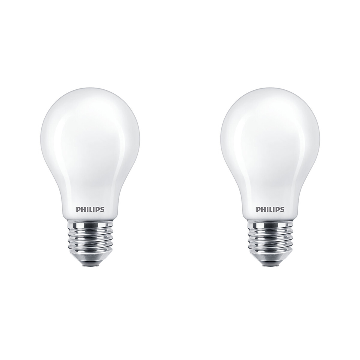 PHILIPS - LED Lamp - Set 2 Stuks - Classic LEDbulb 827 A60 FR - E27 Fitting - 4.5W - Warm Wit 2700K 