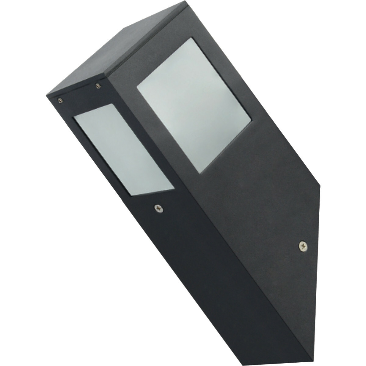 LED Tuinverlichting - Wandlamp Buiten - Kavy 1 - E27 Fitting - Vierkant - Aluminium - Philips - CorePro Lustre 827 P45 FR - 4W - Warm Wit 2700K product afbeelding