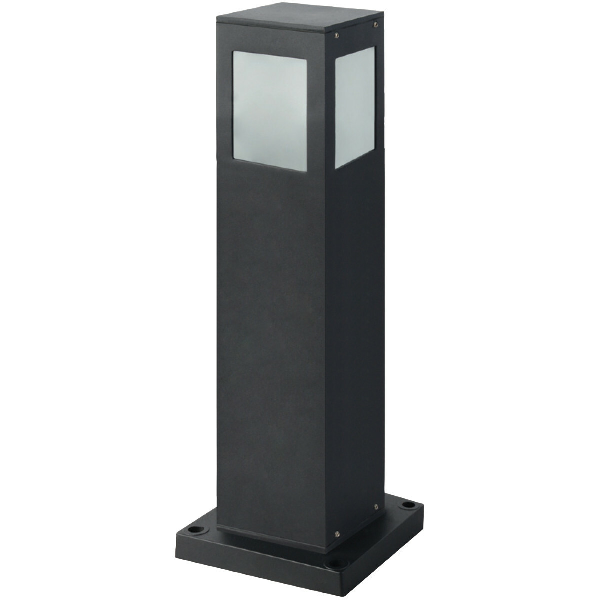 Staande Buitenlamp - Sokkellamp - Kavy 2 - E27 Fitting - Vierkant - Zwart