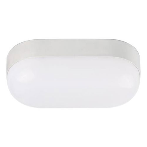 LED Tuinverlichting - Buitenlamp - Stella 15 - Wand - Kunststof Mat Wit - 15W Natuurlijk Wit 4200K - Ovaal